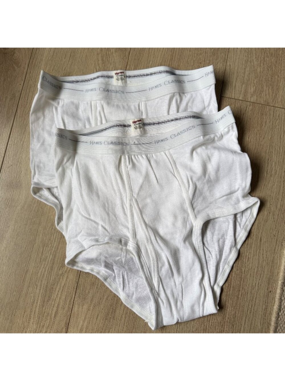 NWOT Hanes Classics !00% Cotton White Underwear Made In America Sz 38 RARE